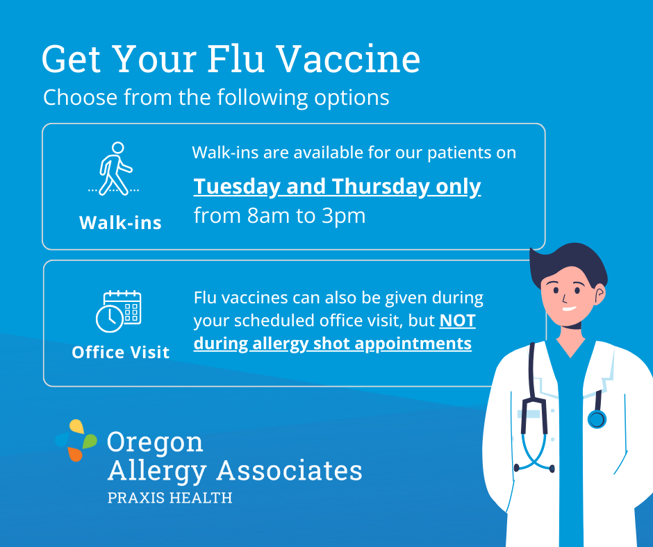 OAA - Get your flu shot 8-22-2023 | Oregon Allergy Associates