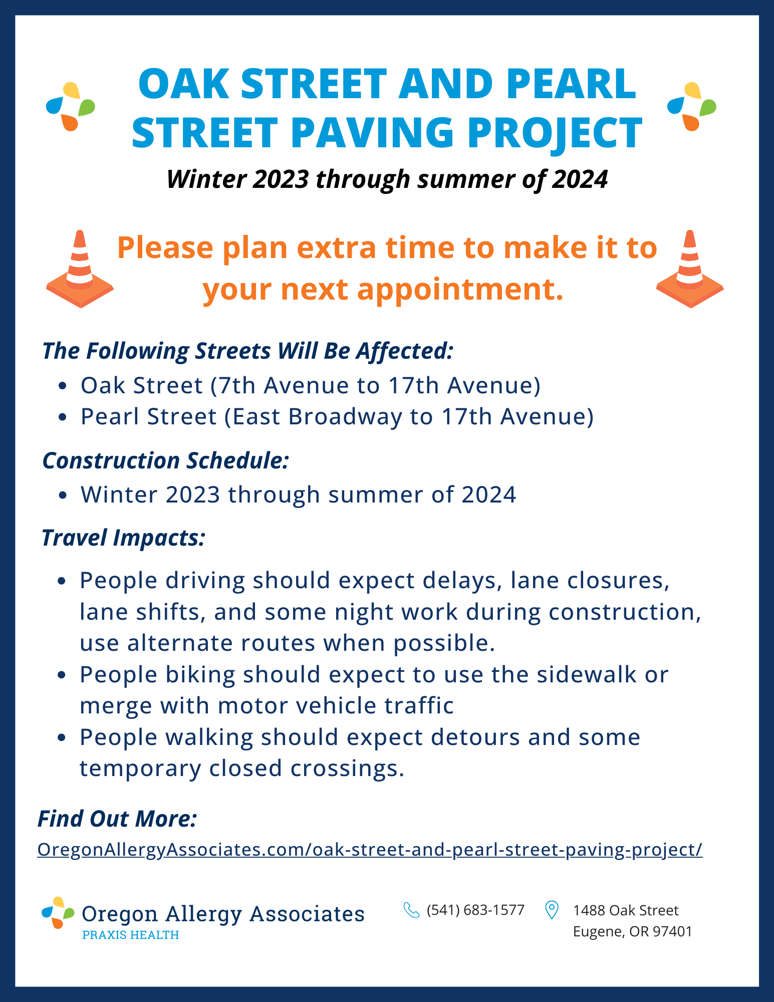 OAA - Oak Street and Pearl Street Paving 12-2023 | Oregon Allergy Associates