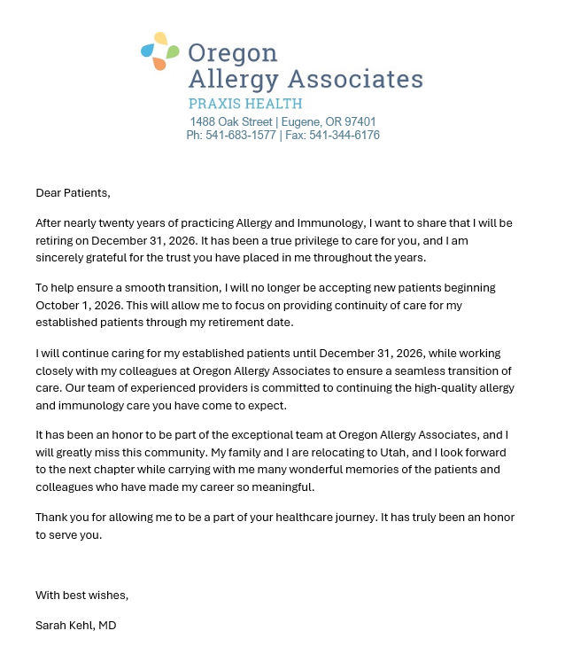 &nbsp;| Oregon Allergy Associates